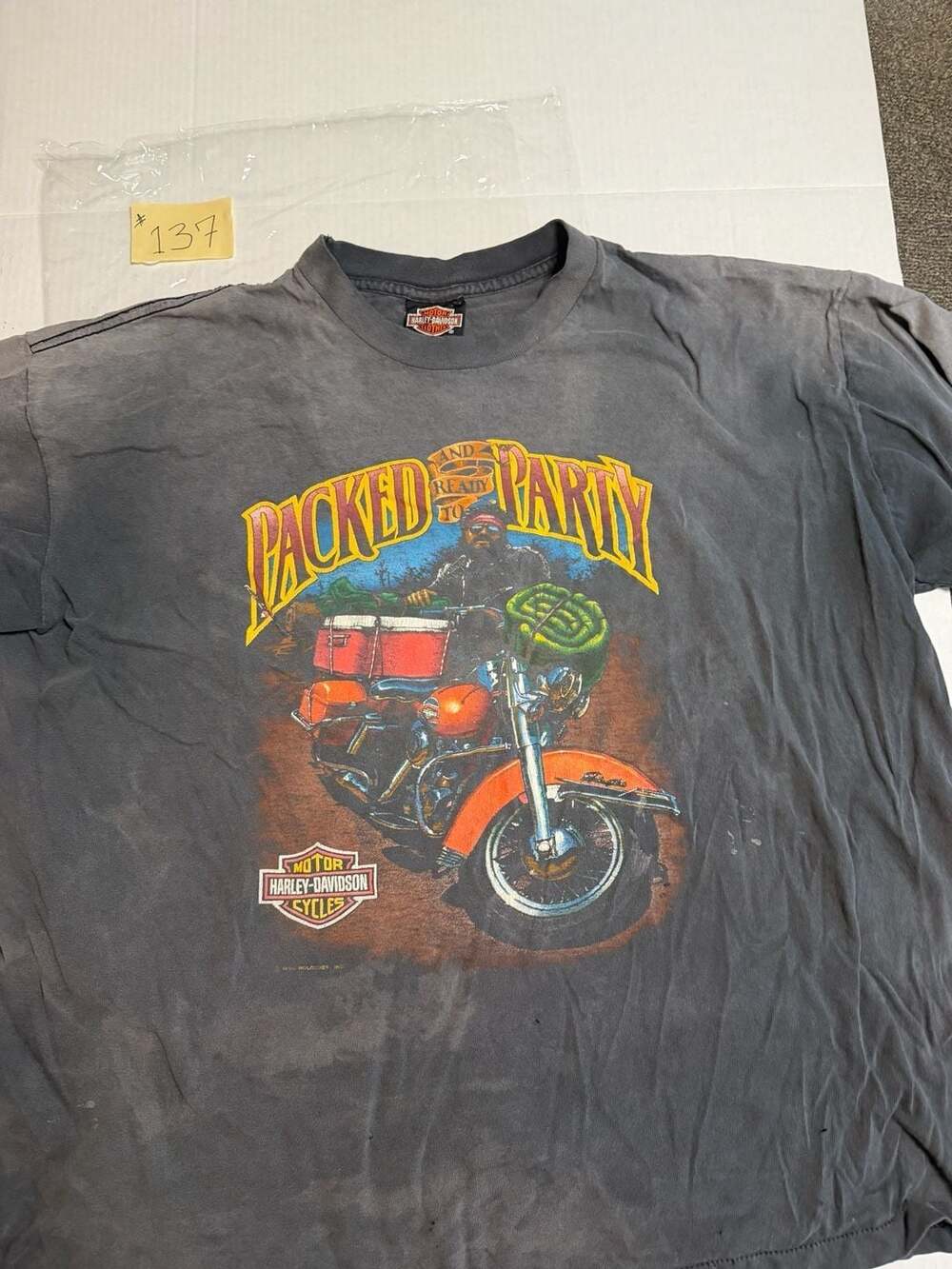 Harley Davidson Packed and Ready to Party Vintage T-Shirt